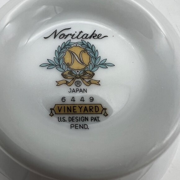 Vintage Noritake Japan Vineyard Cup And Saucer Coffee Tea 6449 Leaves & Vine - Picture 5 of 6